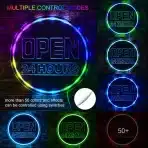 HORSENEON Open 24 Hours barvni neonski napis - slika 6