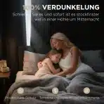 JOYDECO 100 % zatemnitvene zavese z obročki, videz lana, 2 kosa - slika 3