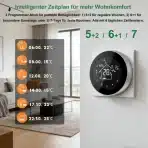 KETOTEK Pametni WiFi termostat za vodno talno ogrevanje, 3A, črn - slika 3