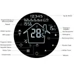 KETOTEK Pametni WiFi termostat za vodno talno ogrevanje, 3A, črn - slika 4