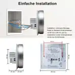 KETOTEK Pametni WiFi termostat za vodno talno ogrevanje, 3A, črn - slika 5