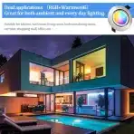 KYOTECH LED vgradne svetilke RGB + topla bela, set 6 kosov, nikelj - slika 4