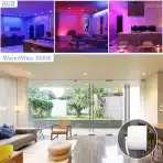 KYOTECH LED vgradne svetilke RGB + topla bela, set 6 kosov, nikelj - slika 5