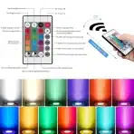 KYOTECH LED vgradne svetilke RGB + topla bela, set 6 kosov, nikelj - slika 6