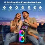 ANKUKA Večnamenska karaoke naprava z dvema mikrofonoma, večbarvna - slika 2