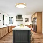 YYUTLUO Lesena LED stropna svetilka, 30 cm, 6000 K hladno bela - slika 6