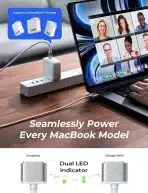 LISEN USB-C na MagSafe 3 polnilni kabel, 2 m, 140 W - slika 3