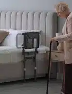 LYRIFINE Zložljiva posteljna ograja in pomoč pri vstajanju za starejše, črna - slika 2