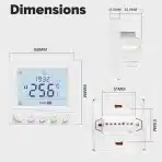 MOES Pametni WiFi termostat za plinske kotle in ogrevanje, bel - slika 6