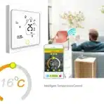 MOES Pametni WiFi termostat za vodno talno ogrevanje, bel - slika 5