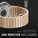 NEWWAYS Kovinski pašček iz nerjavečega jekla za Apple Watch, srebrn - slika 6