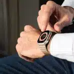 NEWWAYS Kovinski pašček iz nerjavečega jekla za Apple Watch, srebrn - slika 7