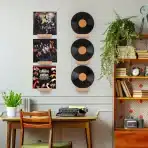 PHOENANCEE Stenska stojala za vinilne plošče iz masivnega hrasta, set 12 kosov - slika 5