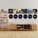 PHOENANCEE Stenska stojala za vinilne plošče iz masivnega hrasta, set 12 kosov - slika 7
