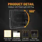 RIGIDON Set 2 LED zunanjih reflektorjev, 75 W, 7500 lm, IP66 - slika 3