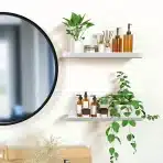 SHEPIN Set 3 stenskih kopalniških polic iz akrila - slika 5