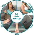 INVOSPA Shiatsu grelni masažni aparat za celo telo, moder - slika 4