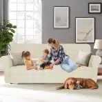 YSTELLAA Raztegljiva prevleka za trosed, Jacquard tkanina, bež - slika 2