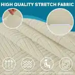 YSTELLAA Raztegljiva prevleka za trosed, Jacquard tkanina, bež - slika 4