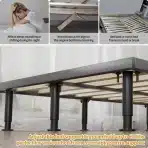 VETIN Set 4 po višini nastavljivih podpornih nog za posteljo, 25–43 cm - slika 2