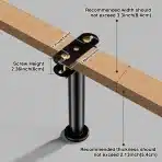 VETIN Set 4 po višini nastavljivih podpornih nog za posteljo, 25–43 cm - slika 4