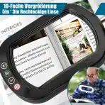 VEEMAGNI 10-kratna pravokotna povečevalna lupa s svetlobo in stojalom - slika 2