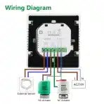 WENGART 24 V WiFi sobni termostat WG201, 7-dnevno programabilen, bel - slika 8