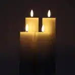 4x FANNA LED voščene adventne sveče srebrne z daljincem - slika 3