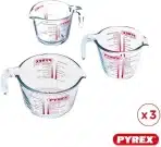 3x PYREX stekleni merilni vrč - 0,25 l,  0,5 l,  1 l - slika 2