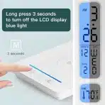 LAOPAO LED 10 W Namizna svetilka z uro in brezžičnim polnilcem - slika 6