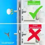 10x SILVERRACK 40 mm samolepilni bel stenski odbijač - slika 2