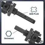 HSAWBIT HSS kronska žaga 210 mm s SDS Plus in HEX nastavkom - slika 3