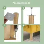 4x VIDETOL lesene pohištvene noge 40 cm - slika 2
