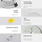 20x GREBEAM 68 mm LED vgradni reflektor - 5 W - slika 3