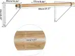 IBUYKE stenski obešalnik za oblačila industrijski stil 80cm - slika 5