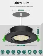 6x KYOTECH 90mm zatemnilni LED vgradni reflektorji - 5 W - slika 3