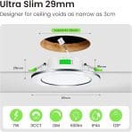 6x ALUSSO 85mm LED Vgradni reflektorji 7W, 3 barvne temperature - slika 2