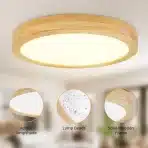 KAMBO 30 cm LED lesena stropna svetilka - 3000 K - slika 2