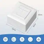 FGB CAT6a mrežna vtičnica z dvema RJ45 priključkoma 10 Gbit/s - slika 5