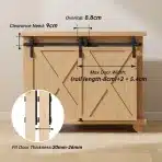 BONIKLUBA mini komplet za dvojna drsna vrata - 91,5 cm - slika 3