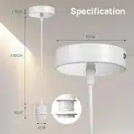 2x LINKIND E27 viseče svetilno grlo - slika 2
