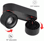 2x BUDBUDDY LED stropni reflektor - 3000 K - slika 2