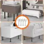 4x EUBSWA nastavljiva noga za posteljo - 12–18 cm - slika 7