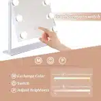 HANSONG osvetljeno make-up ogledalo z 12 LED žarnicami - slika 3