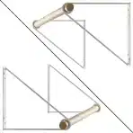 IBUYKE stenski obešalnik za oblačila industrijski stil 80cm - slika 4