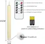 8x ELDNACELE LED sveča iz pravega voska z daljincem - slika 5