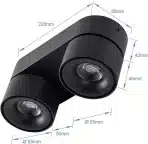 2x BUDBUDDY LED stropni reflektor - 3000 K - slika 3