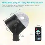 2x URAQT LED disco krogla z daljincem - slika 5