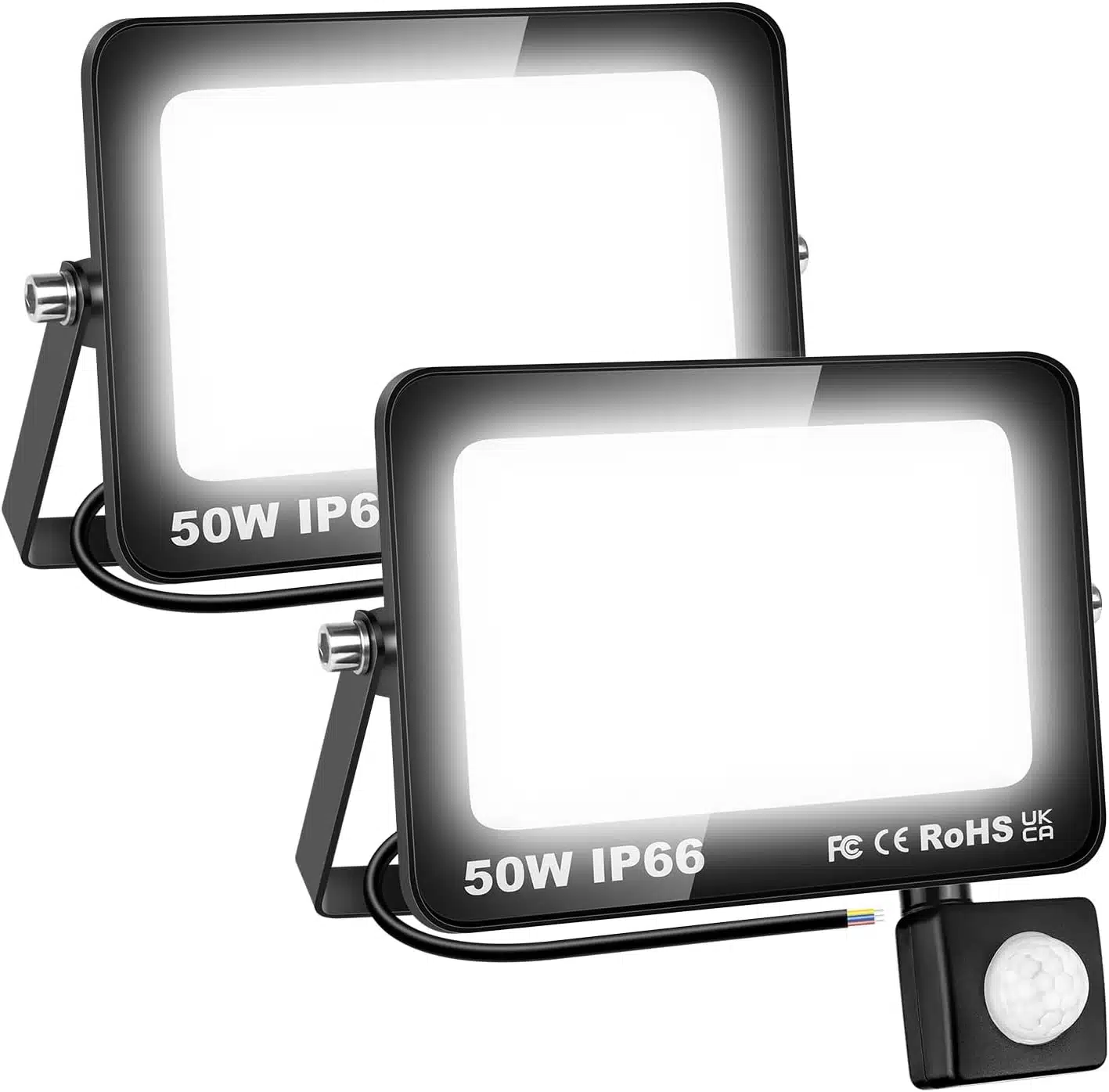 61zuRgqEnrL._AC_SL1500 2x SKYWORLD 50 W Zunanji LED reflektor z PIR senzorjem gibanja - slika 1