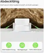 6x ALUSSO LED vgradna stropna svetilka IP65 10W - slika 4